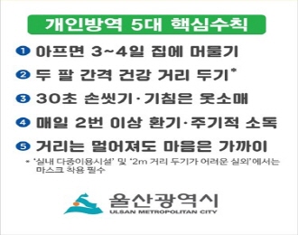 코로나19를 이기는 개인방역 핵심수칙